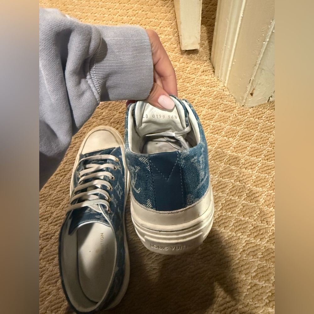 LOUIS VUITTON LV Stellar Low Top Denim Blue 36.5 - Picture 2 of 6